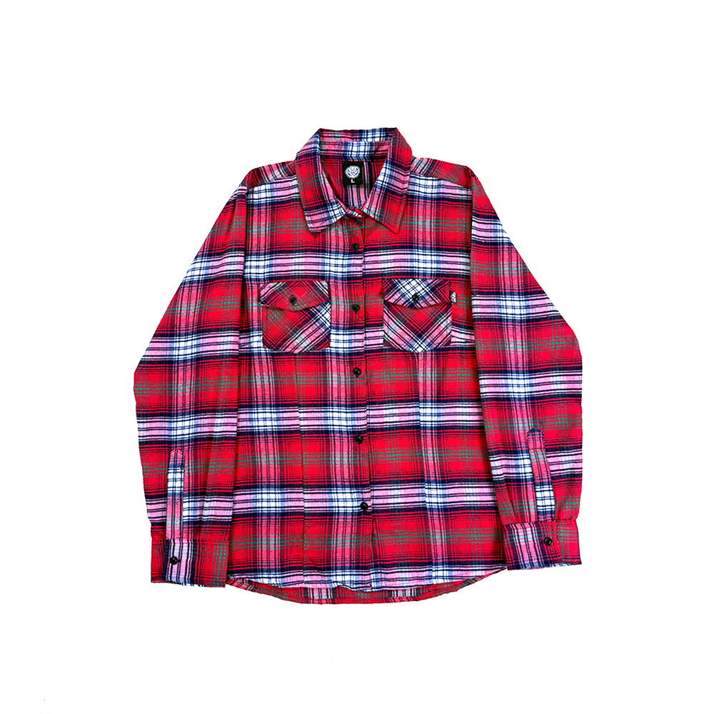 HIC Women Plaid Flannel Long Sleeve - HIC ENJOY THE RIDE