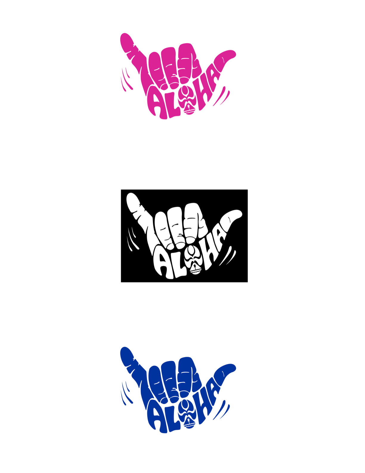 HIC Aloha Shaka Die-Cut Sticker - HIC ENJOY THE RIDE