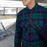 HIC Men's Plaid Flannel Long Sleeve - HIC ENJOY THE RIDE