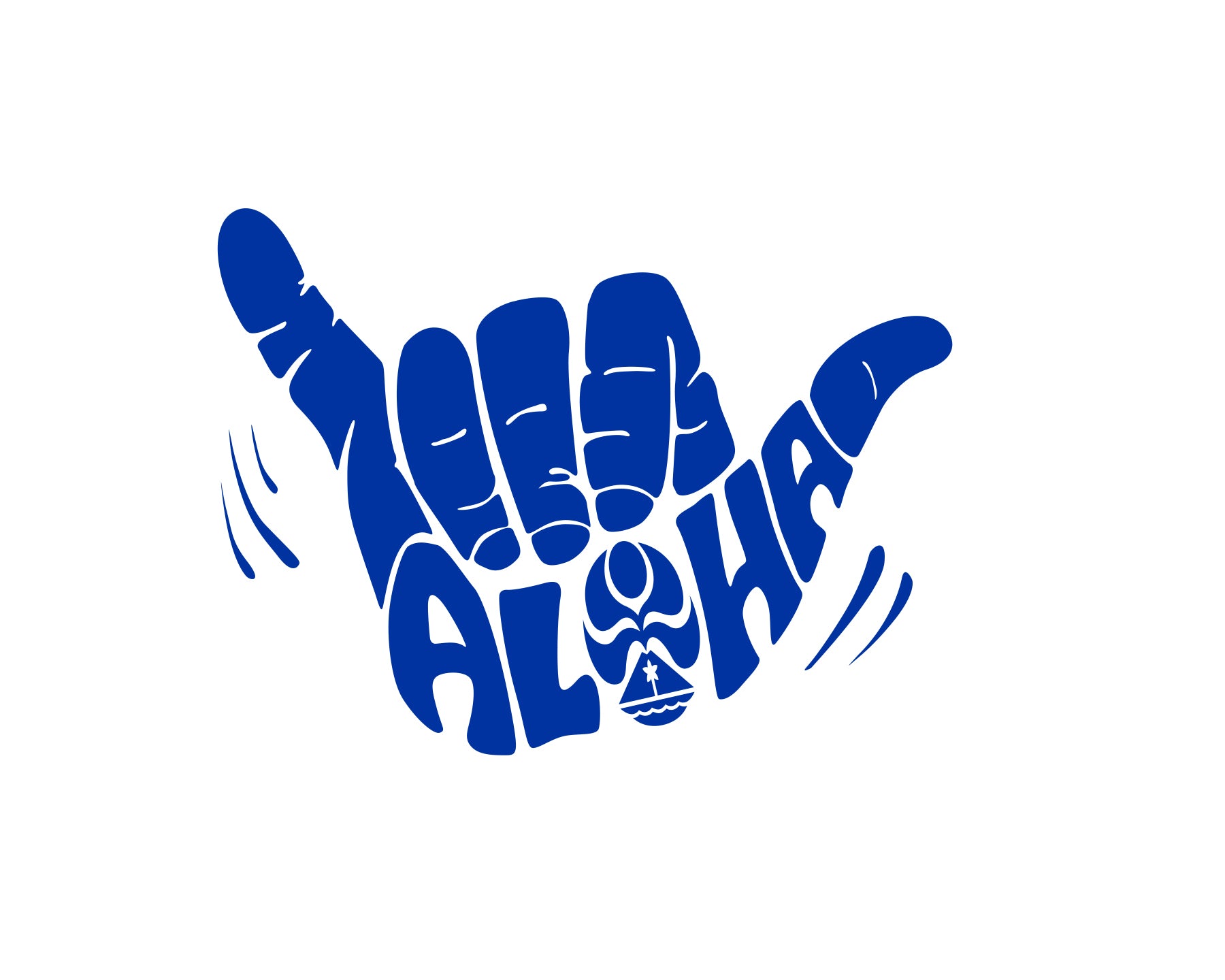 HIC Aloha Shaka Die-Cut Sticker - HIC ENJOY THE RIDE