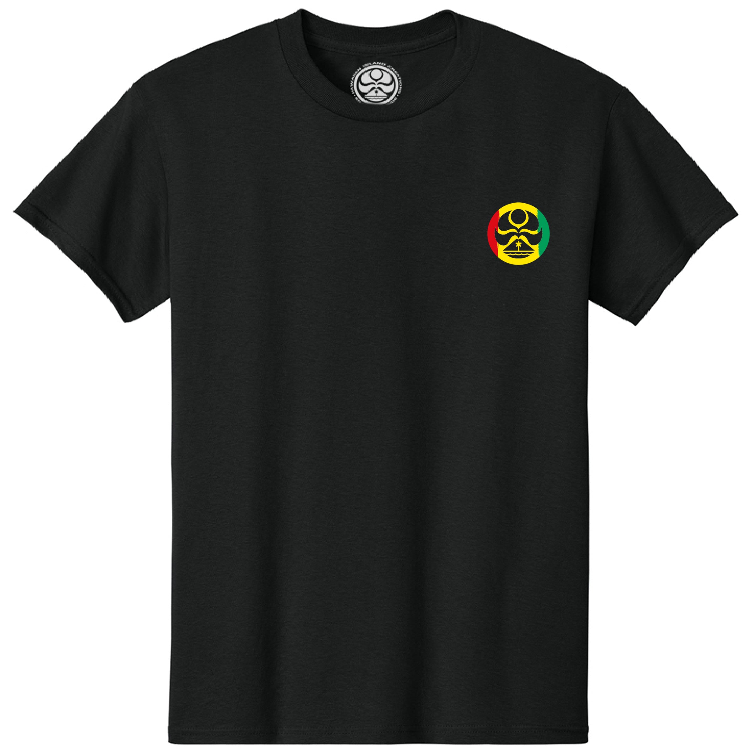 Urban Backwoods T-Shirt Uomo 'Rasta Africa Circle' - Nero, Taglia XL - 100% Cotone, Stampa Premium