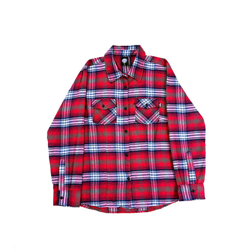 HIC Women Plaid Flannel Long Sleeve - HIC ENJOY THE RIDE