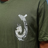 HIC ENJOY THE RIDE Kailua Hook T-Shirt in white, featuring a nautical-inspired graphic design on the front.