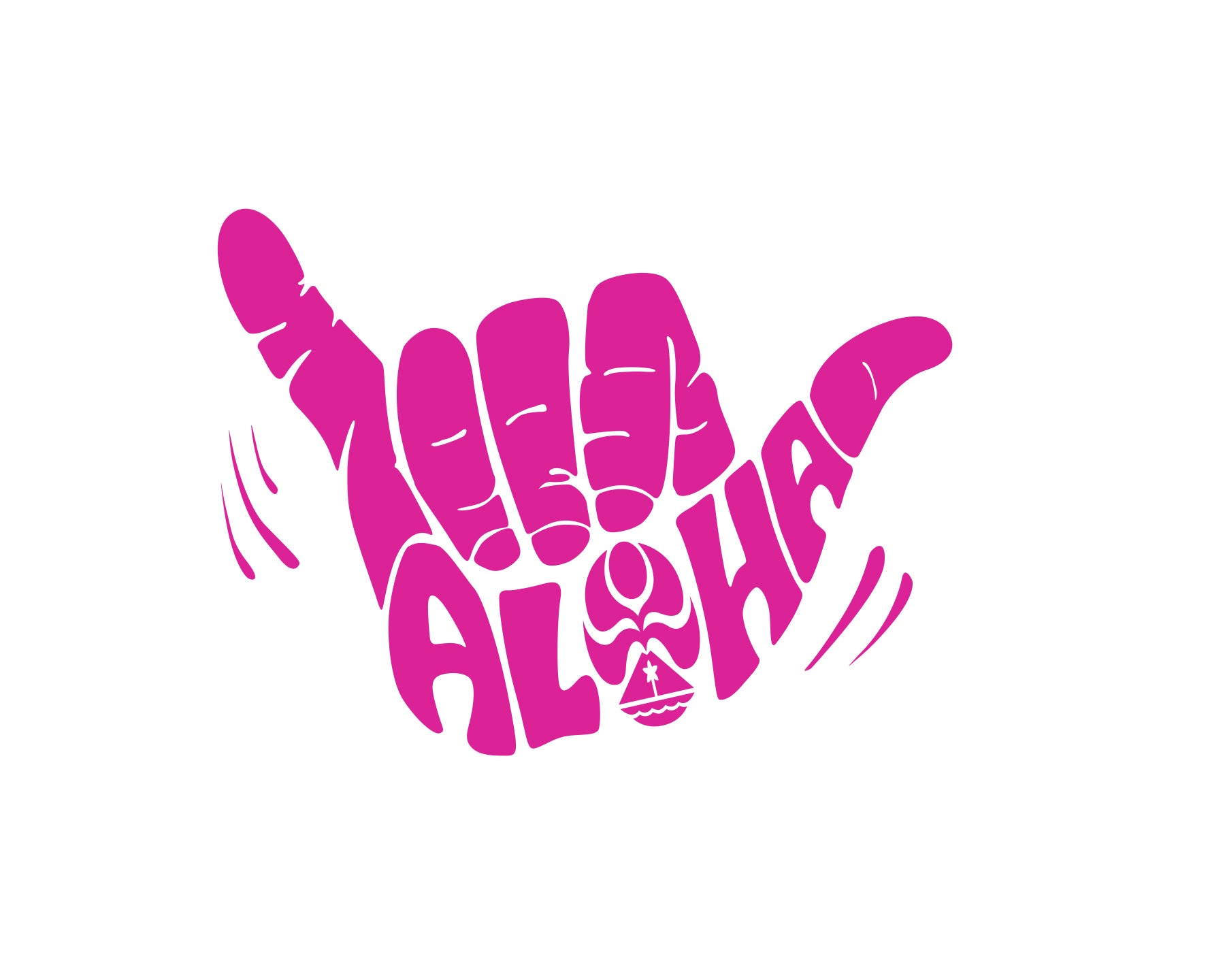 HIC Aloha Shaka Die-Cut Sticker