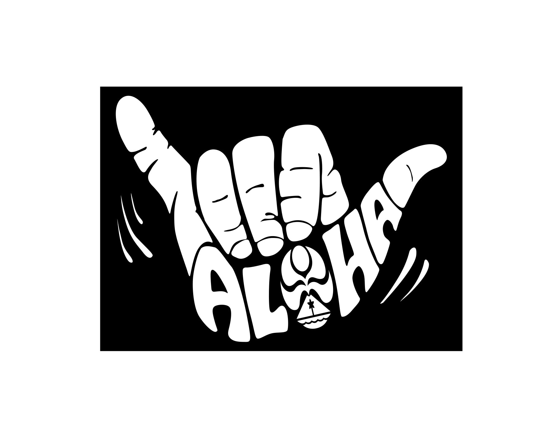 HIC Aloha Shaka Die-Cut Sticker