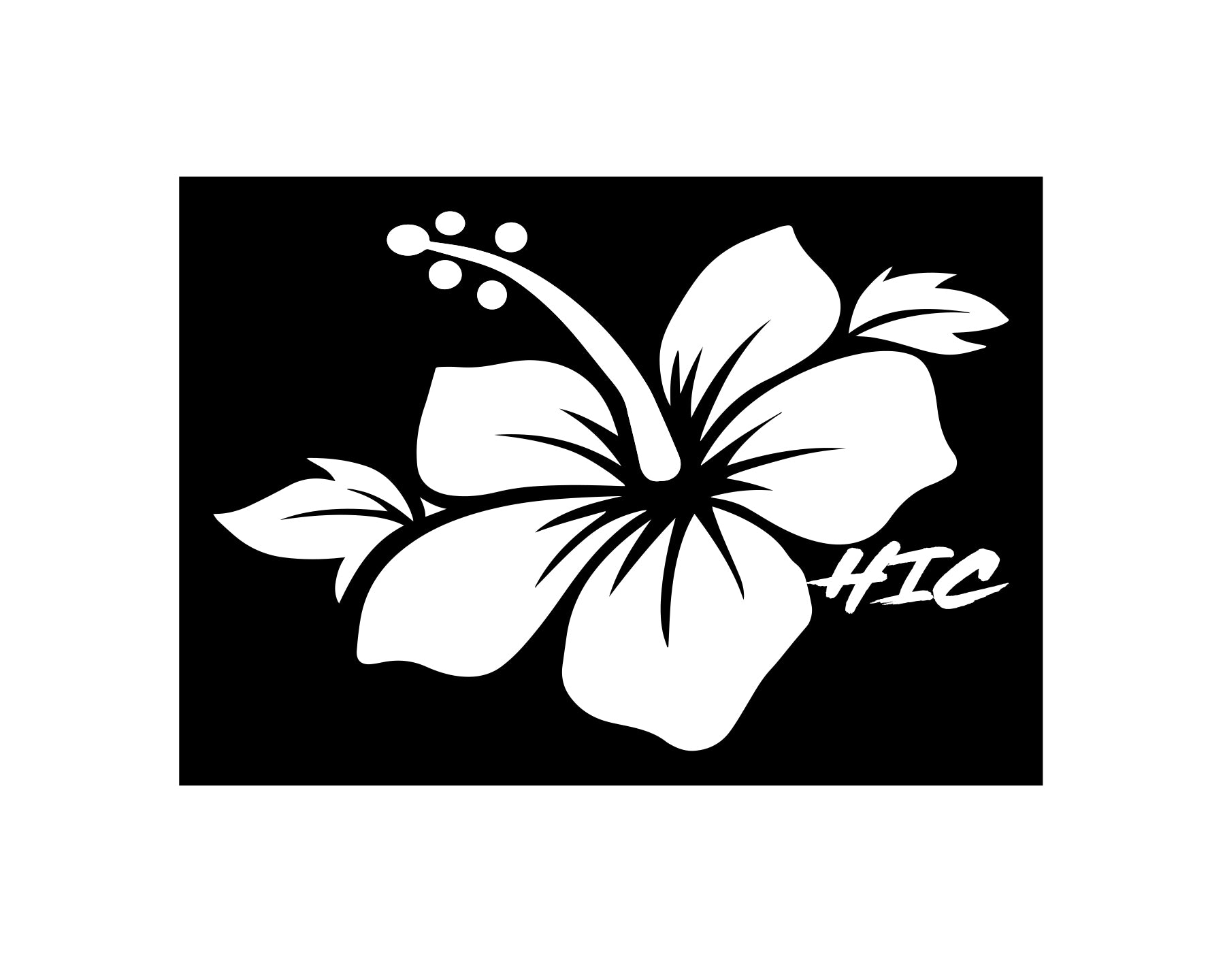 HIC Hibiscus Die-Cut Sticker