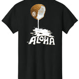 Black Coconut Aloha T-Shirt by HIC ENJOY THE RIDE featuring a coconut graphic on the back.