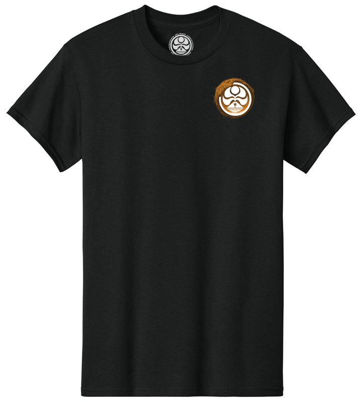 Black Coconut Aloha T-Shirt by HIC ENJOY THE RIDE featuring a coconut graphic on the front.