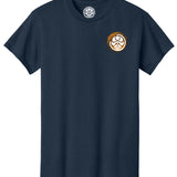 Navy Coconut Aloha T-Shirt by HIC ENJOY THE RIDE featuring a coconut graphic on the front.