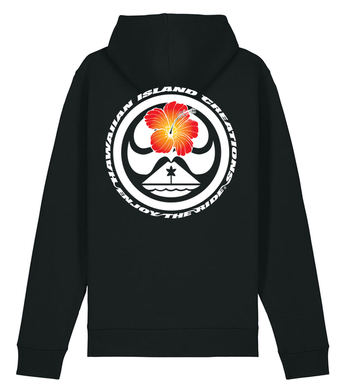 Hibiscus Dot Pullover Hoodie - HIC ENJOY THE RIDE