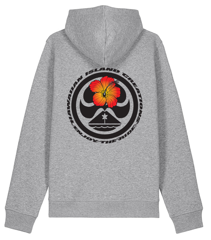 Hibiscus Dot Pullover Hoodie - HIC ENJOY THE RIDE