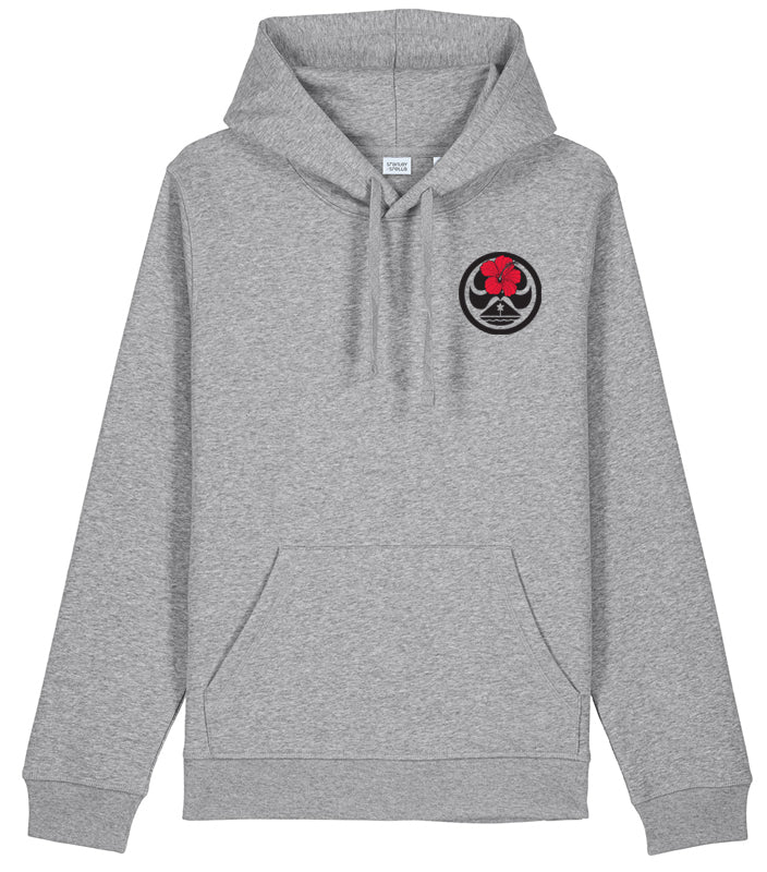 Hibiscus Dot Pullover Hoodie - HIC ENJOY THE RIDE
