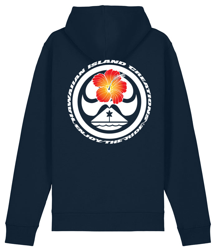 Hibiscus Dot Pullover Hoodie - HIC ENJOY THE RIDE