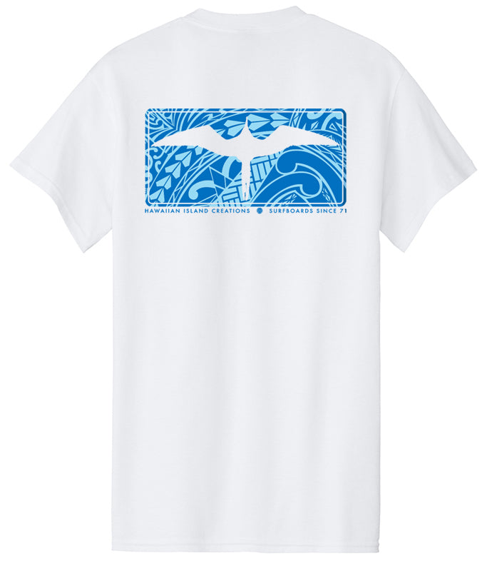 IWA HIC T-Shirt by HIC ENJOY THE RIDE, white back view with graphic print