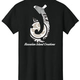 Black Kailua Hook T-Shirt by HIC Enjoy The Ride, showing the back design with Kailua-themed graphic and branding.