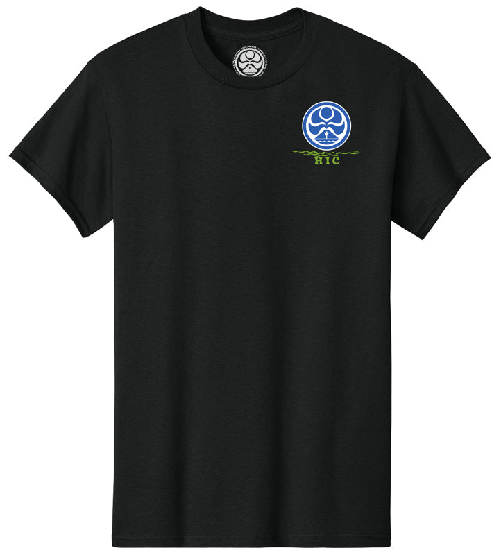 Black No ka Oi T-shirt by HIC ENJOY THE RIDE featuring front design with bold graphic and logo on soft cotton fabric.