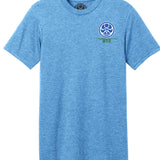No ka Oi T-Shirt by HIC ENJOY THE RIDE featuring a front view with a heather sapphire color and printed design.