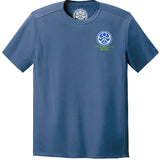 Indigo blue No ka Oi T-Shirt from HIC ENJOY THE RIDE with front design, casual fit, and soft cotton fabric.