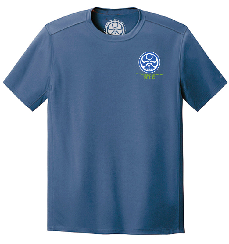 Indigo blue No ka Oi T-Shirt from HIC ENJOY THE RIDE with front design, casual fit, and soft cotton fabric.