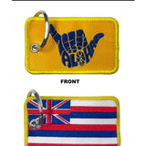 HIC ENJOY THE RIDE 2-sided embroidered shaka keychain with detailed stitching