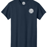 HIC ENJOY THE RIDE Shaka Hawaiian T-Shirt in navy, front view