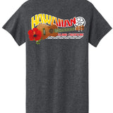 HIC Enjoy the Ride Da Uke T-shirt in heather gray, featuring a back graphic of a ukulele character