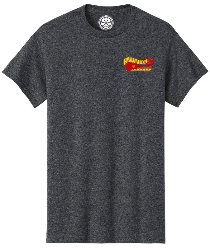 HIC ENJOY THE RIDE Da Uke T-shirt in heather gray with ukulele character graphic on front
