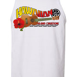 HIC ENJOY THE RIDE Da Uke Tank Top in white, back view with ukulele graphic